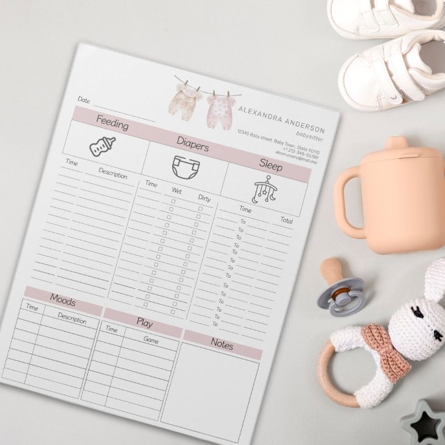 Bloco De Notas Registro Diário de Nanny Chilcare (Criador carregado)