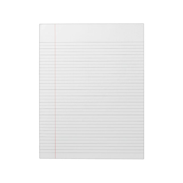 Bloco De Notas Regra de Faculdade da Linha Verde Clássica (Invertido)