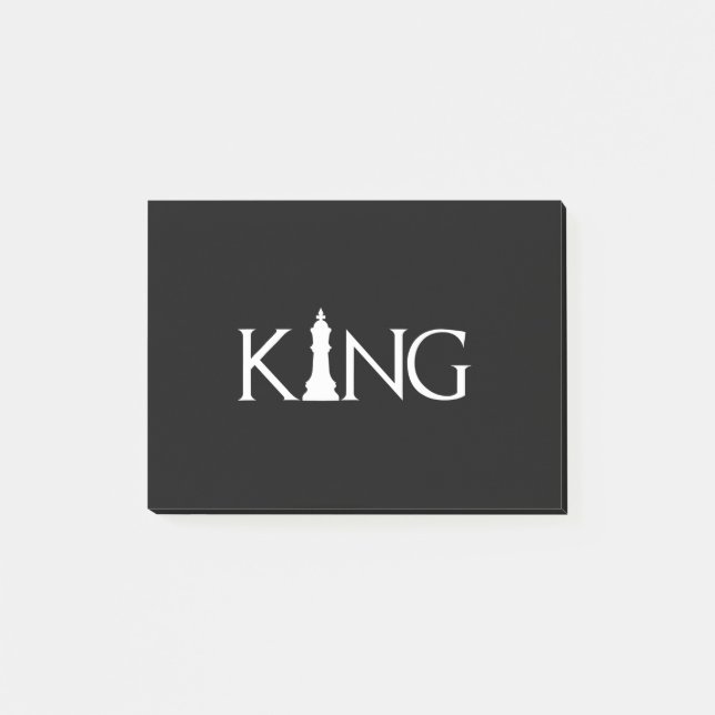 Bloco De Notas rei com a peça de xadrez (Frente)