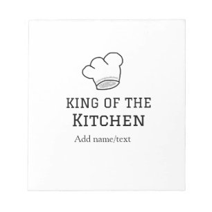Bloco De Notas Rei do cozinhar do cozinheiro da cozinha adiciona