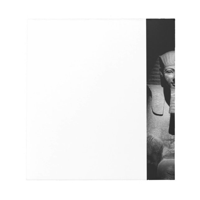 Bloco De Notas Rei faraó preto e branco (Frente)