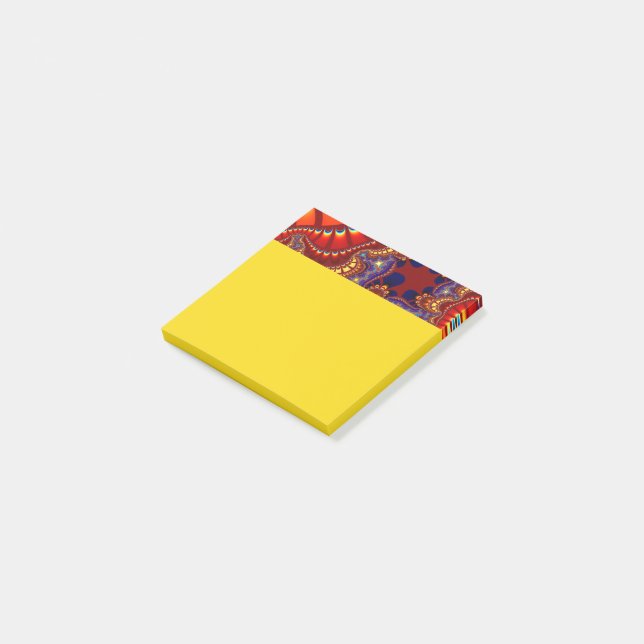 Bloco De Notas Remix Vermelho e Laranja (Inclinado)