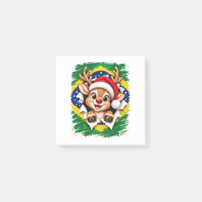 Bloco De Notas Rena de Natal Brasileira (Frente)