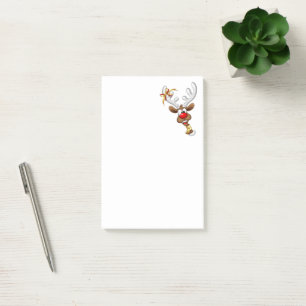 Bloco De Notas Rena Fofa Espiando Meme de Natal