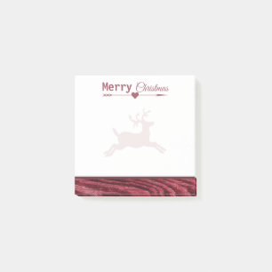 Bloco De Notas Rena rústica 3x3 de Marsala do Feliz Natal