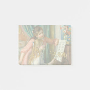 Bloco De Notas Renoir Duas Meninas ao Piano Impressão Música Arte