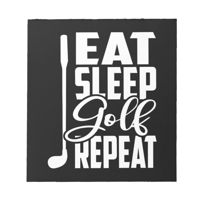 Bloco De Notas Repetir Golf De Sono (Frente)
