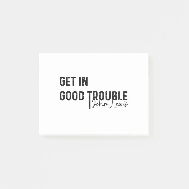 Bloco De Notas repórter John Lewis citações mais memoráveis, dire (Frente)