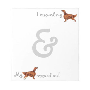Bloco De Notas Resgate Irish Setter