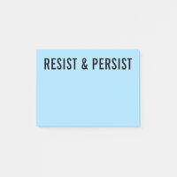 Resistir e Persistir texto em negrito em azul clar