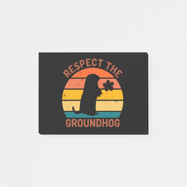 Bloco De Notas Respect The Groundhog (Frente)