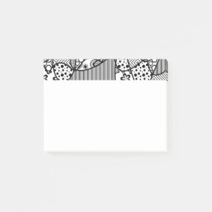 Bloco De Notas Retalhos pretos & brancos 04 do teste padrão
