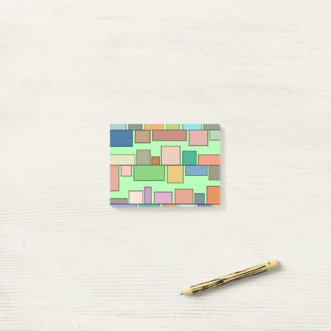 Bloco De Notas Retângulos de Boho (Na mesa)