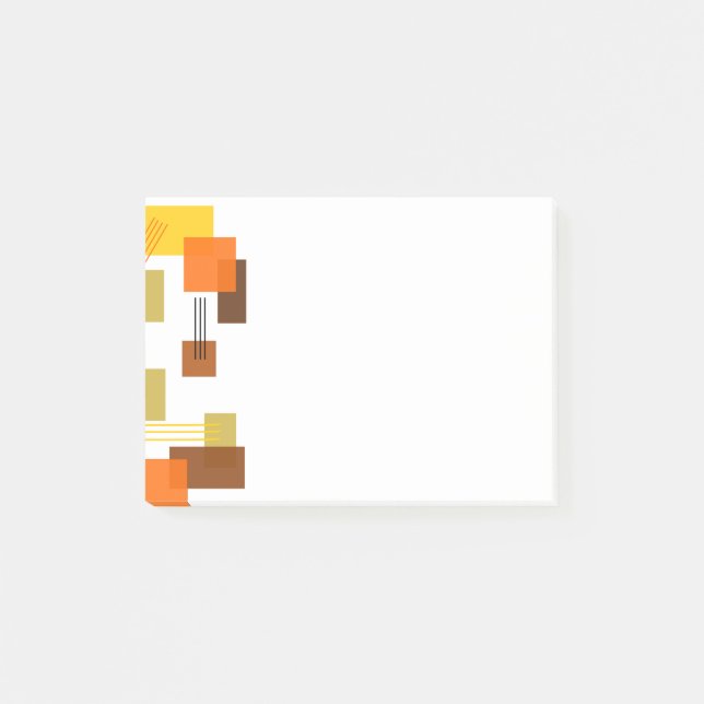 Bloco De Notas Retângulos e linhas abstrato (Frente)