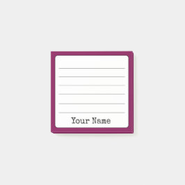 Bloco De Notas Retorno Colorido De Vinho Adicionar Seu Nome Vincu