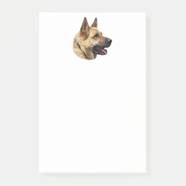 Bloco De Notas Retrato Alsatian do german shepherd (Frente)