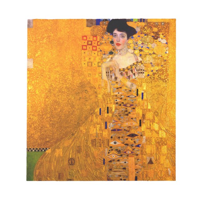 Bloco De Notas Retrato de Gustav Klimt de Adele Bloch Bauer (Frente)