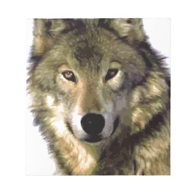 Bloco De Notas Retrato de Lobo (Frente)