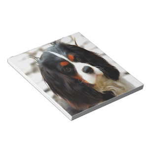 Bloco De Notas Retrato De Um Rei Charles Cavalier Spaniel