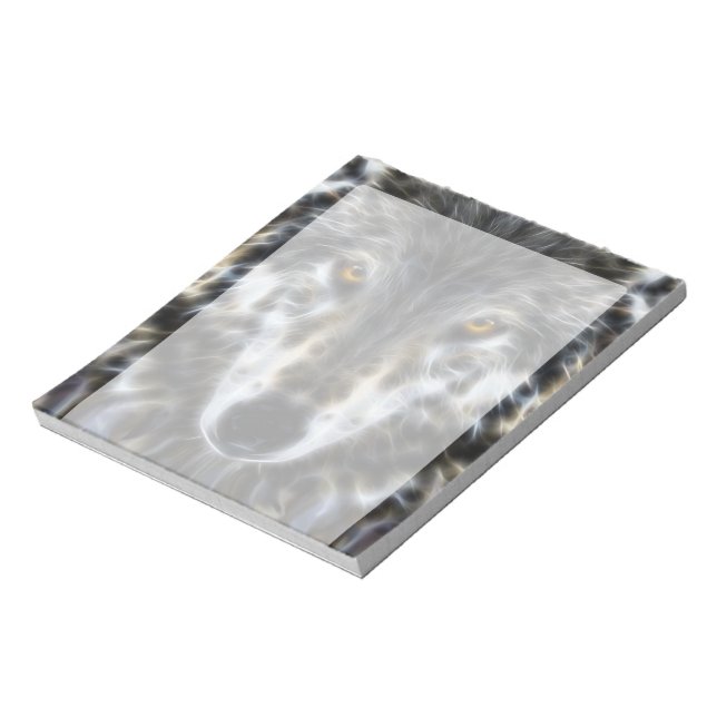 Bloco De Notas Retrato gráfico Wolf Inspiration (Invertido)