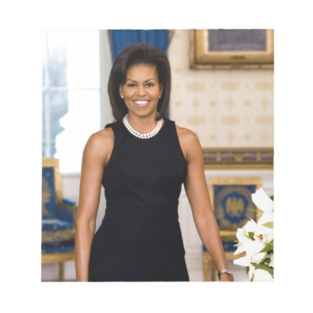 Bloco De Notas Retrato Oficial da Primeira-Dama Michelle Obama (Frente)
