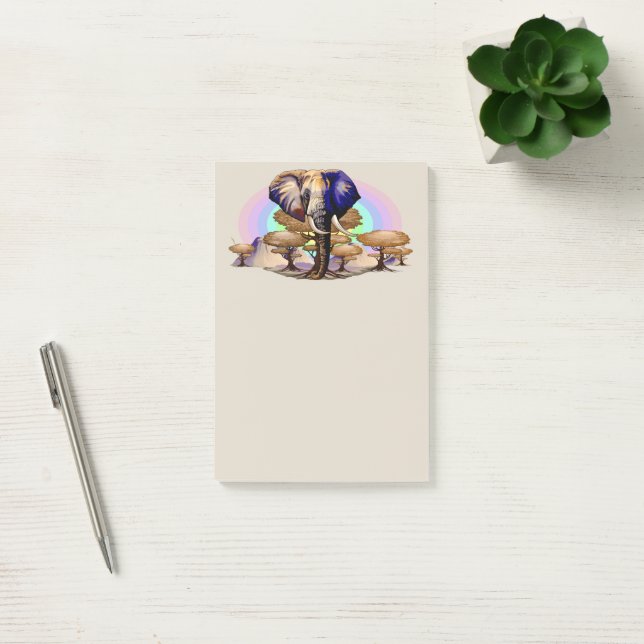 Bloco De Notas Retrato Surreal do Elefante Africano (Escritótio)
