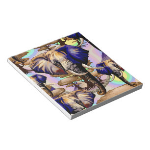 Bloco De Notas Retrato Surreal do Elefante Africano