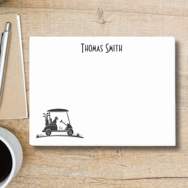 Bloco De Notas Retriever De ouro Em Nome Do Carrinho (Criador carregado)