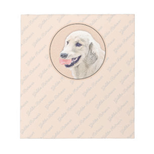 Bloco De Notas Retriever ouro com pintura de cachorro de Tênis