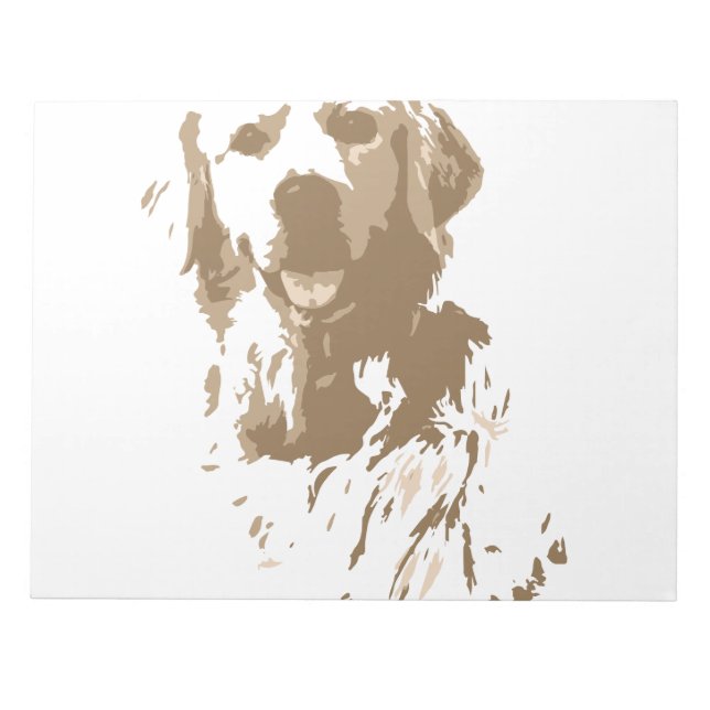 Bloco De Notas Retriever Ouro de desenho criativo (Frente)