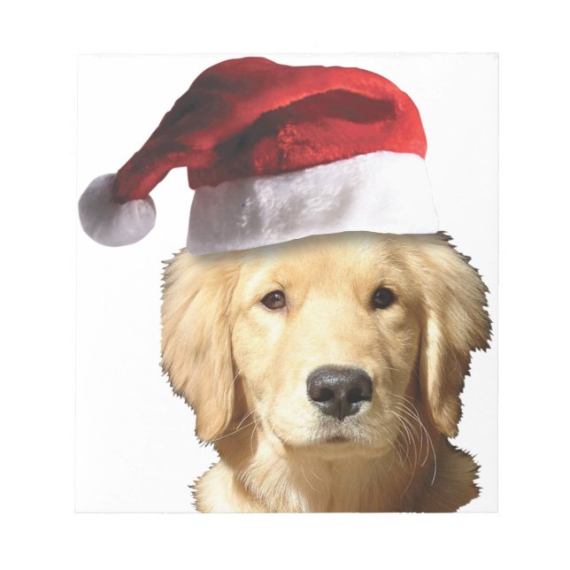 Bloco De Notas Retriever Ouro de Natal (Frente)