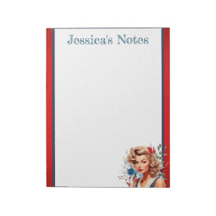 Bloco De Notas Retro American Pinup_ Eu Acabei De Dizer