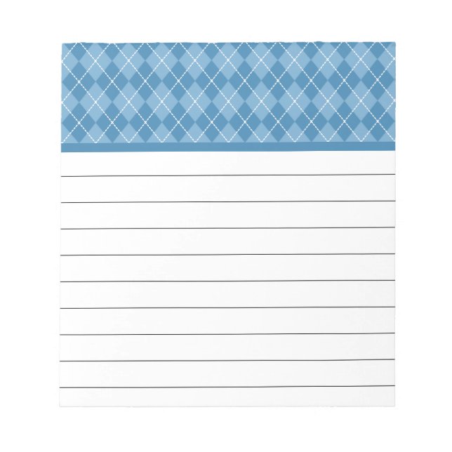 Bloco de Notas Retro Argyle (Frente)