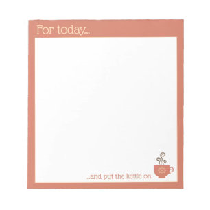 Bloco De Notas Retro Bonito para a lista de hoje e coloque o chal
