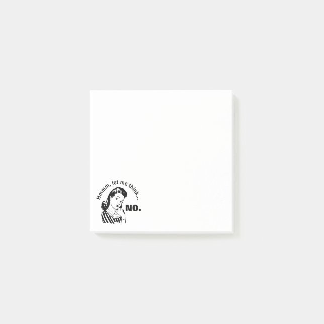 Bloco De Notas Retro Funny No (Frente)