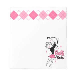 Bloco de Notas Retro Golf Babe