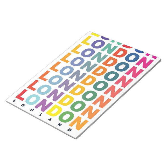 Bloco De Notas Retro London England poster (Inclinado)