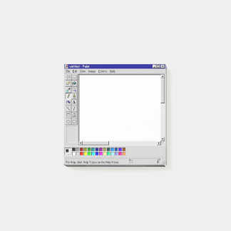 Bloco De Notas Retro 'Paint Webpage' Sticky Note Pad: Vintage IT 