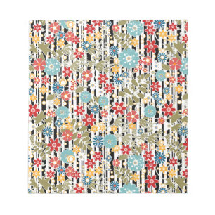 Bloco De Notas Retro, retro floral