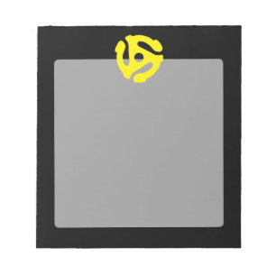 Bloco De Notas Retro Vintage Yellow 45 espaçador DJ