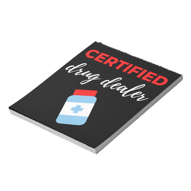 Bloco De Notas Revendedor de Drogas Certificado (Invertido)