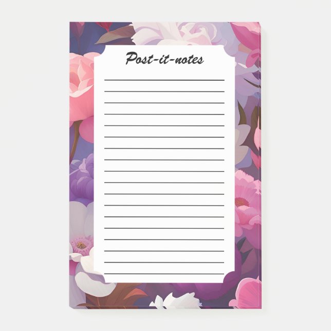 Bloco De Notas Rhapsodia Petal do Bloom Radiante (Frente)