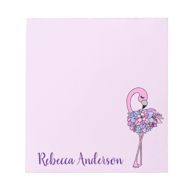 Bloco De Notas Rico Floral Flamingo Notepad (Frente)