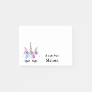 Bloco De Notas Rico Unicorn Face Personalizada
