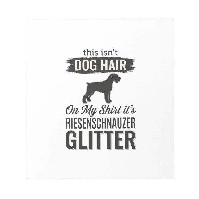 Bloco De Notas Riesenschnauzer Brilho Design Engraçado Amante de  (Frente)