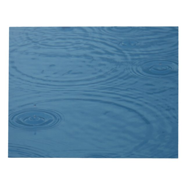 Bloco De Notas Ripais De Chuva (Ondas De Água Azul) (Frente)