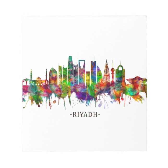 Bloco De Notas Riyadh Arábia Saudita Skyline (Frente)