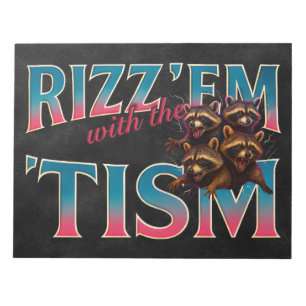 Bloco De Notas Rizz Em Com O Tism Meme Autismo Guaxinim Engraçado