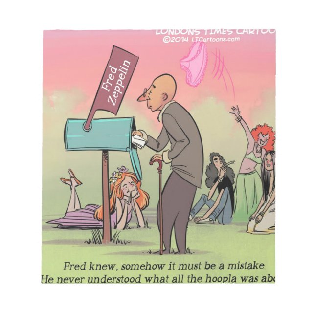 Bloco De Notas Rock And Roll Fred Funny (Frente)