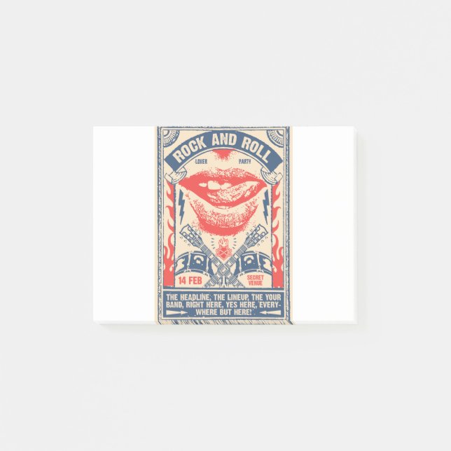 Bloco De Notas rock n roll (Frente)